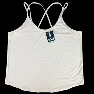 DSG‎ Strappy Movement White Tank Top NWT WMNS XL UV Protection Moisture Wicking